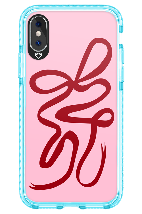 Burgundy Bow - Apple iPhone X