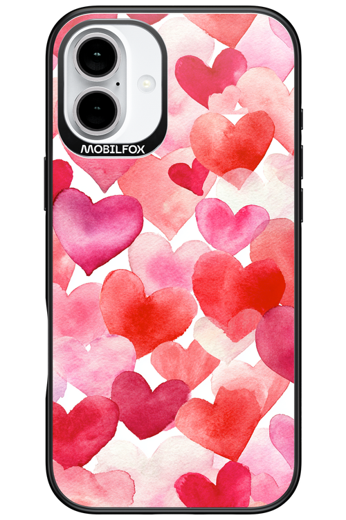 Water Painted Heart - Apple iPhone 16 Plus