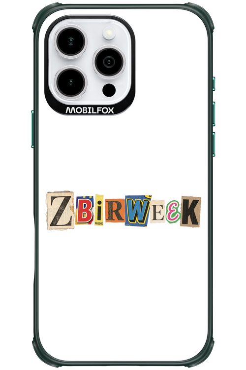Zbirweek (white) 2.0 - Apple iPhone 16 Pro Max