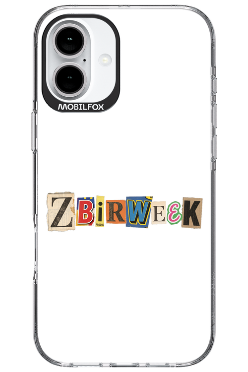 Zbirweek (white) 2.0 - Apple iPhone 16 Plus