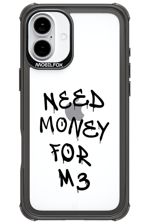 Need M3 Transparent Black - Apple iPhone 16 Plus