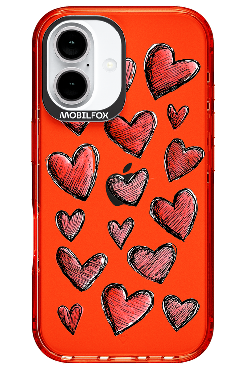 Red Love Transparent 2.0 - Apple iPhone 16