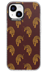 Burgundy Leopard Pattern - Apple iPhone 15