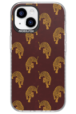 Burgundy Leopard Pattern - Apple iPhone 15