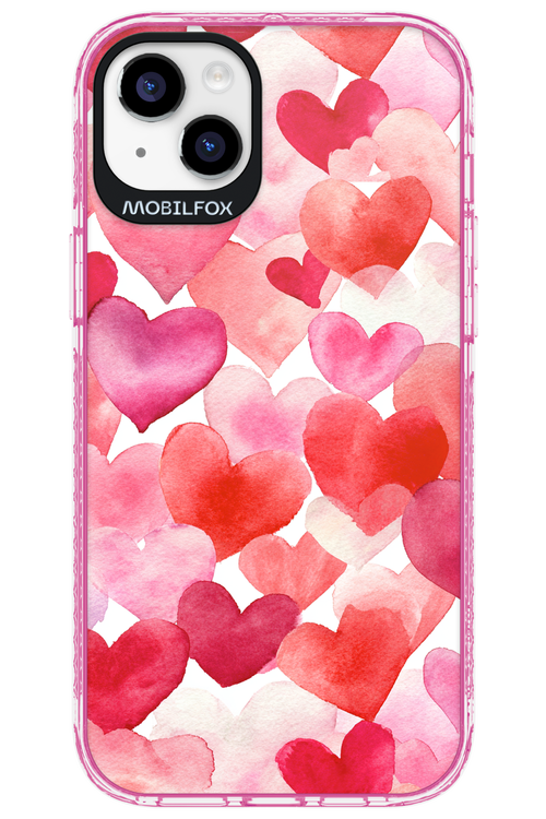 Water Painted Heart 2.0 - Apple iPhone 14 Plus