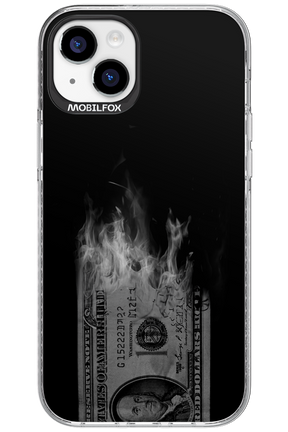 Money Burn B&W - Apple iPhone 15 Plus