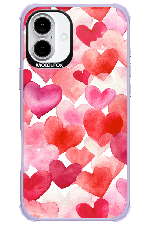 Water Painted Heart - Apple iPhone 16 Plus