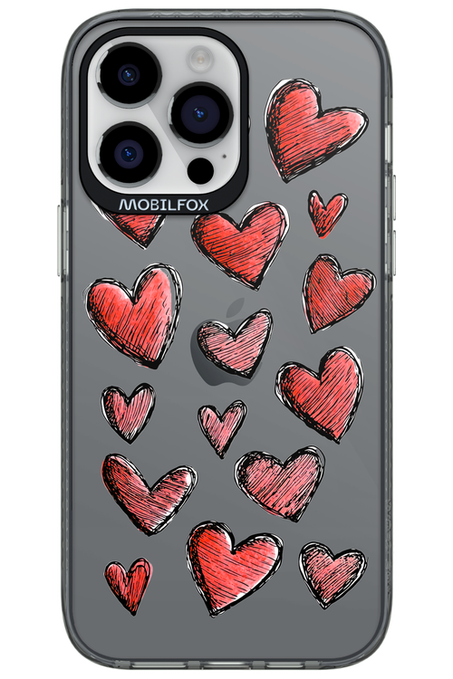 Red Love Transparent - Apple iPhone 14 Pro Max