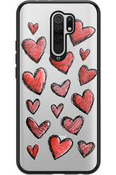 Red Love Transparent - Xiaomi Redmi 9
