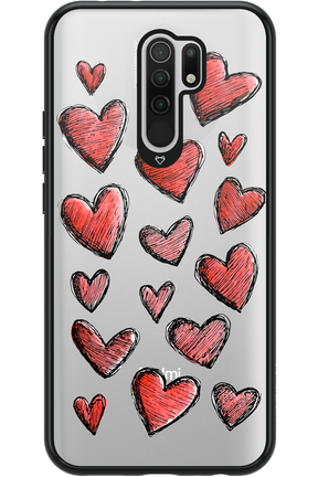 Red Love Transparent - Xiaomi Redmi 9