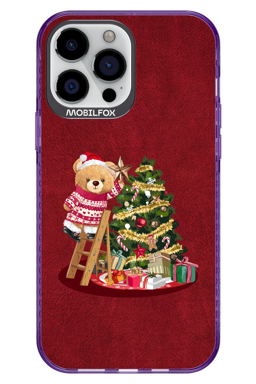 Christmas Bear (Burgundy) - Apple iPhone 13 Pro Max