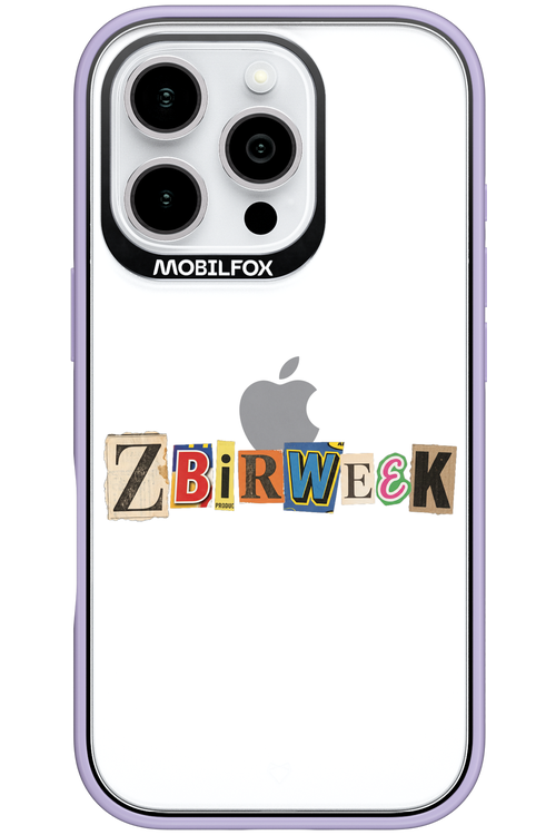 Zbirweek (transparent) 2.0 - Apple iPhone 16 Pro