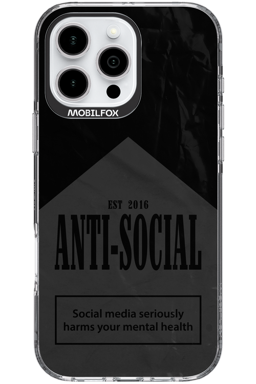ANTI-SOCIAL (BLVCK) 2.0 - Apple iPhone 16 Pro Max