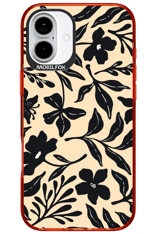 Black Flowers 2.0 - Apple iPhone 16 Plus