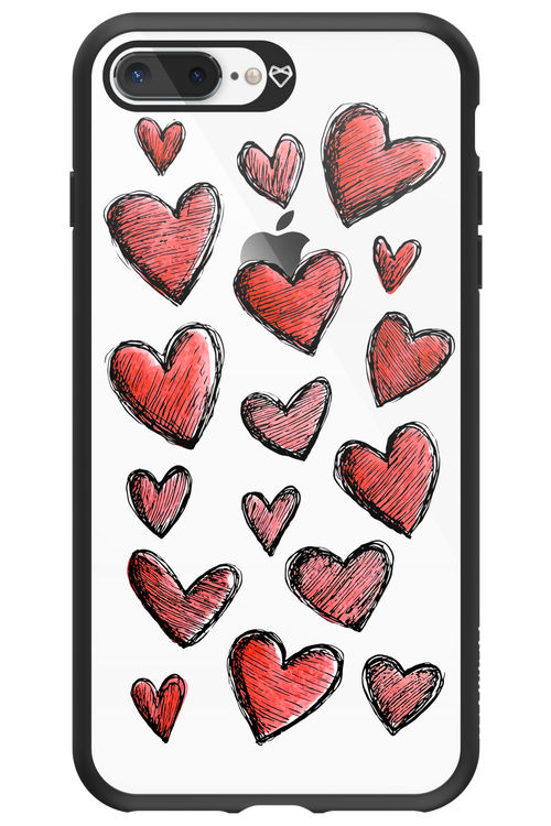 Red Love Transparent 2.0 - Apple iPhone 8 Plus