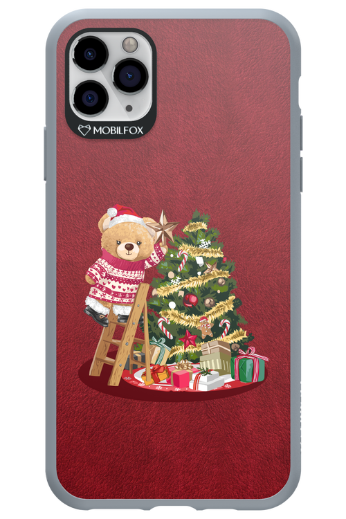 Christmas Bear (Burgundy) - Apple iPhone 11 Pro Max