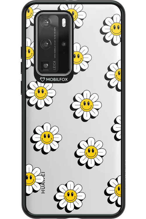 Smiley Flowers Transparent - Huawei P40 Pro