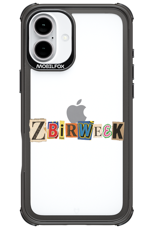 Zbirweek (transparent) 2.0 - Apple iPhone 16 Plus