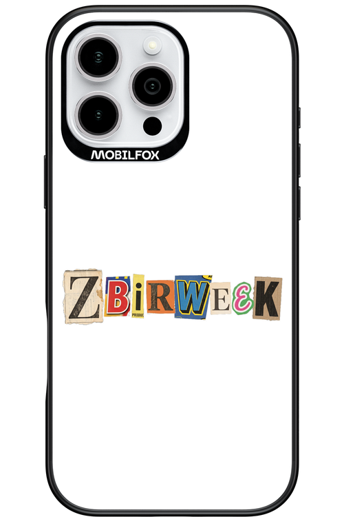 Zbirweek (white) 2.0 - Apple iPhone 16 Pro Max