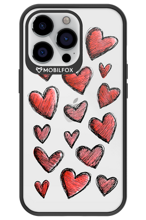 Red Love Transparent - Apple iPhone 13 Pro