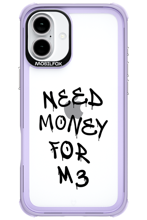 Need M3 Transparent Black - Apple iPhone 16 Plus