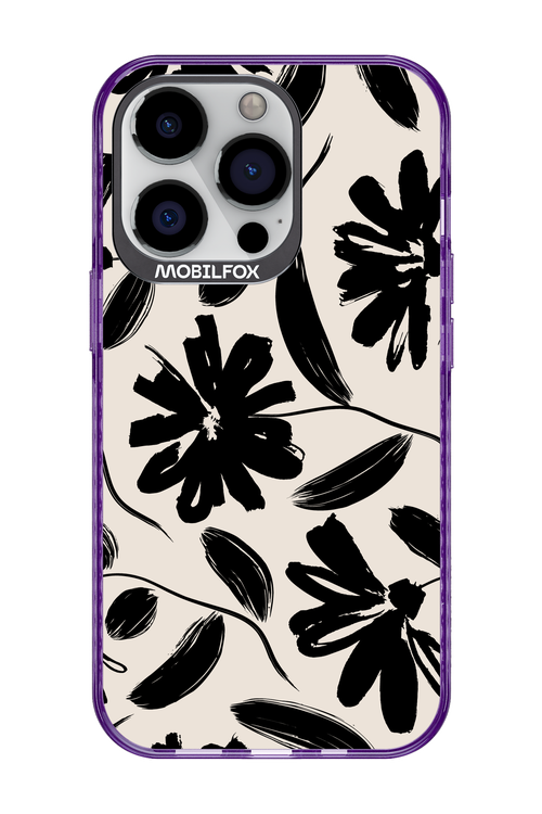 Monochrome Flowerss - Apple iPhone 13 Pro