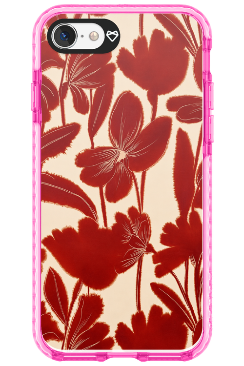 Burgundy Flowers 2.0 - Apple iPhone 8