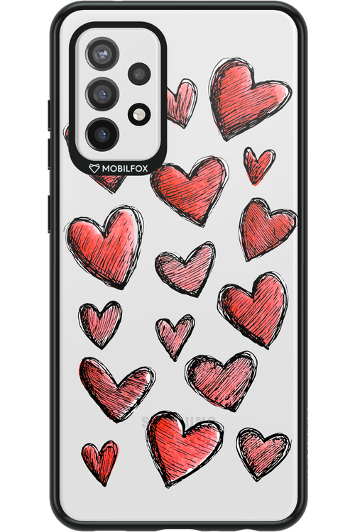 Red Love Transparent 2.0 - Samsung Galaxy A72