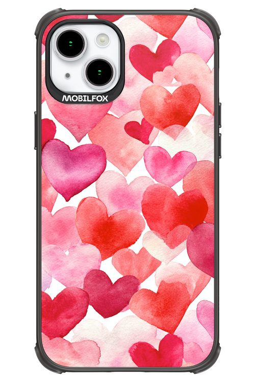 Water Painted Heart 2.0 - Apple iPhone 15 Plus