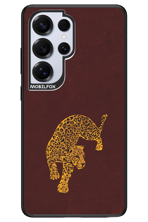 Burgundy Leopard - Samsung S25 Ultra