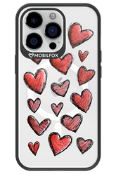 Red Love Transparent - Apple iPhone 13 Pro