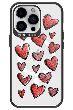 Red Love Transparent - Apple iPhone 13 Pro