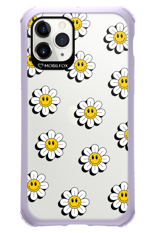 Smiley Flowers Transparent - Apple iPhone 11 Pro