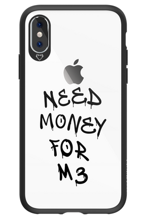 Need M3 Transparent Black - Apple iPhone X