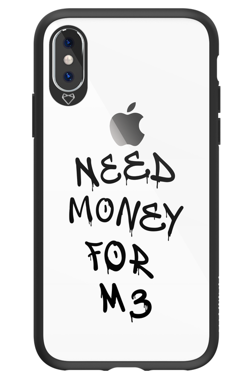 Need M3 Transparent Black - Apple iPhone X