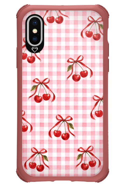 Pink Cherry Checked 2.0 - Apple iPhone X