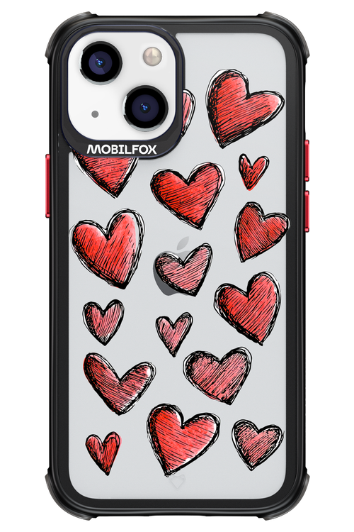 Red Love Transparent 2.0 - Apple iPhone 13 Mini