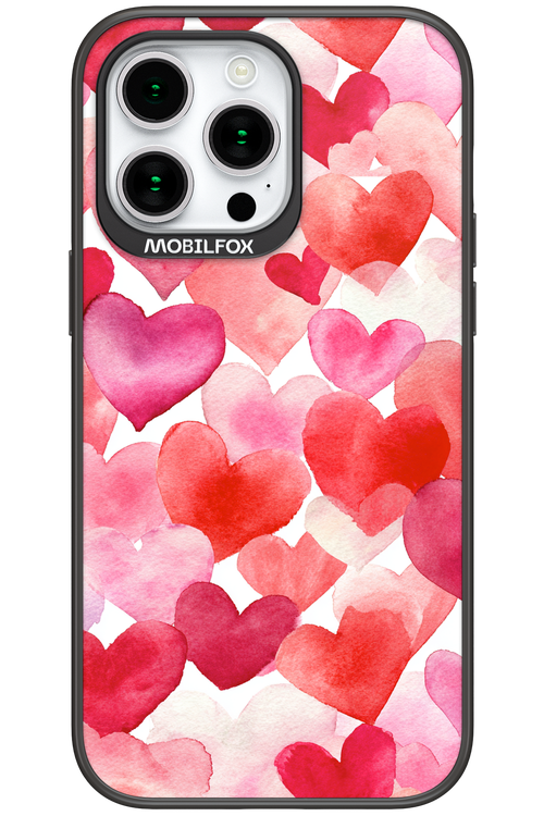 Water Painted Heart - Apple iPhone 15 Pro Max