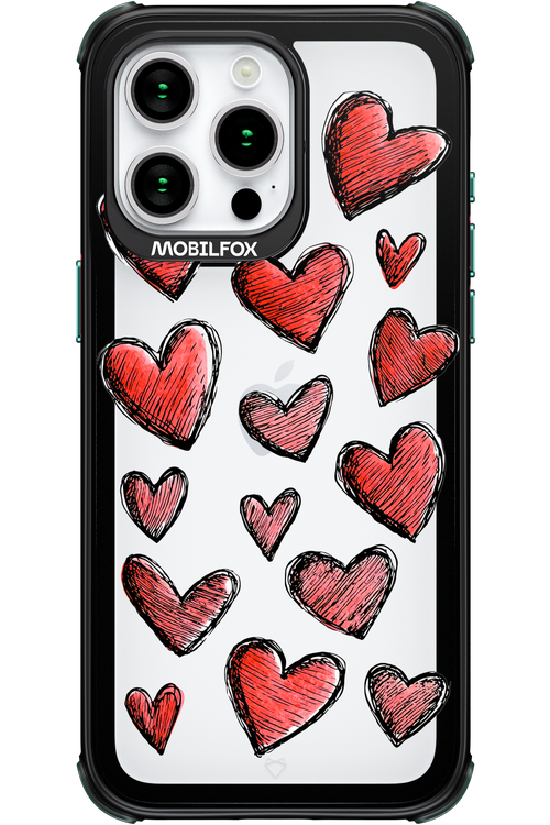 Red Love Transparent - Apple iPhone 15 Pro Max