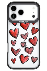 Red Love Transparent - Apple iPhone 17 Pro Max