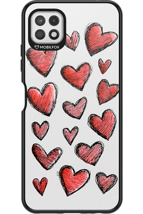 Red Love Transparent - Samsung Galaxy A22 5G