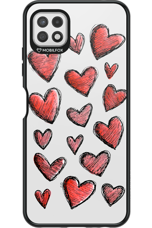Red Love Transparent - Samsung Galaxy A22 5G