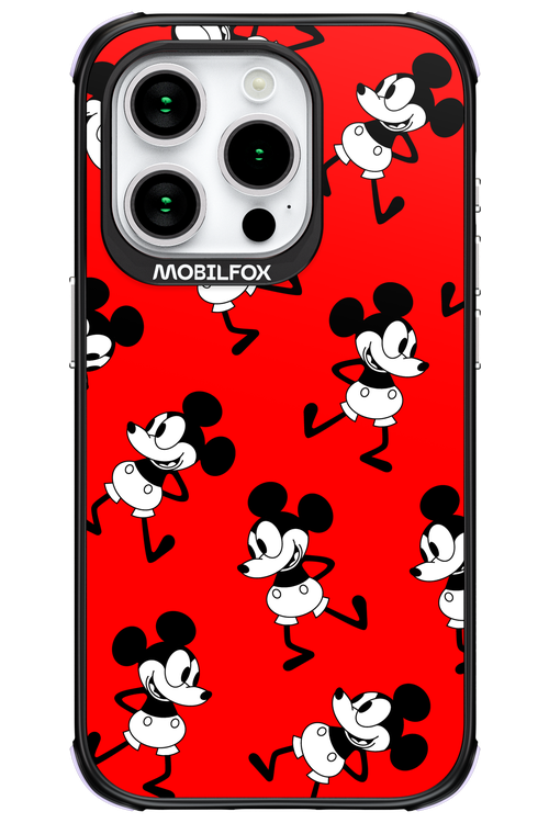Iconic Mouse (red pattern) - Apple iPhone 15 Pro