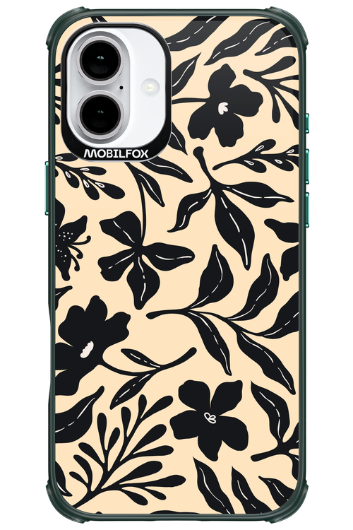 Black Flowers 2.0 - Apple iPhone 16 Plus