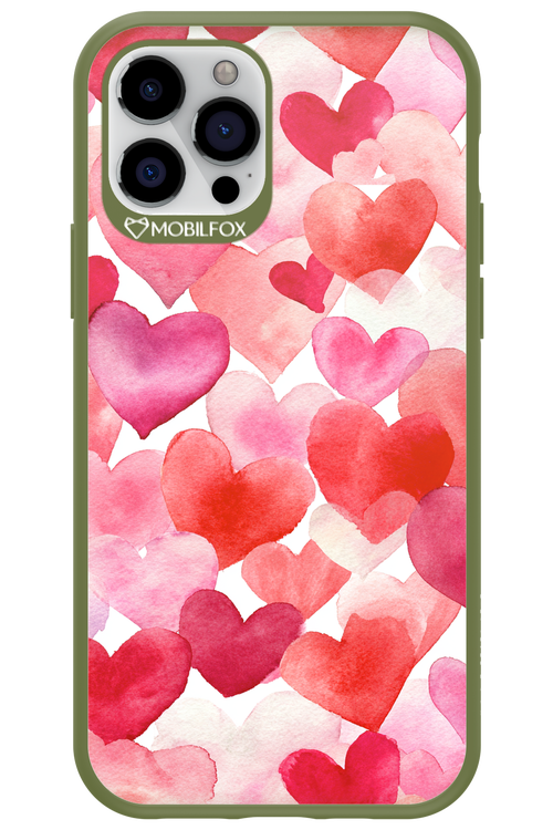 Water Painted Heart - Apple iPhone 12 Pro