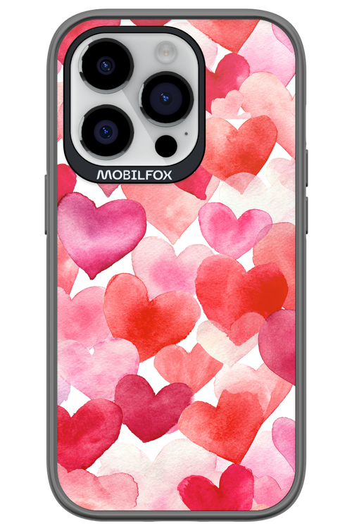 Water Painted Heart - Apple iPhone 14 Pro