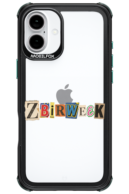 Zbirweek (transparent) 2.0 - Apple iPhone 16 Plus
