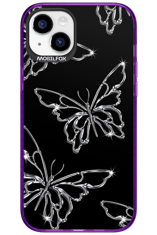 Silver Butterfly 2.0 - Apple iPhone 15 Plus