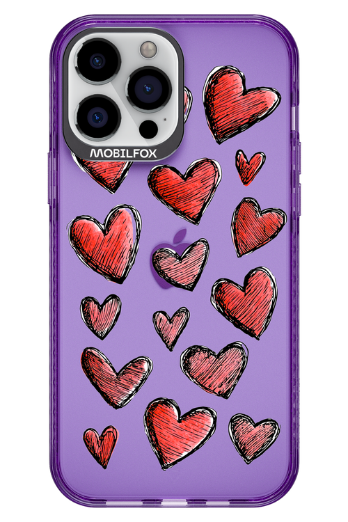 Red Love Transparent - Apple iPhone 13 Pro Max