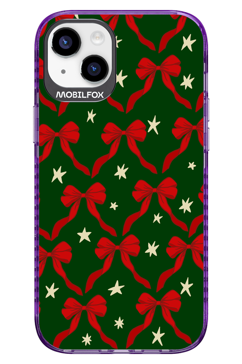 Bow & Stars (Green) - Apple iPhone 14 Plus